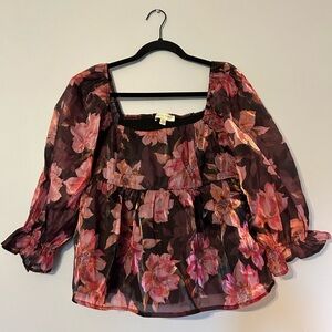 Floral Peplum Blouse